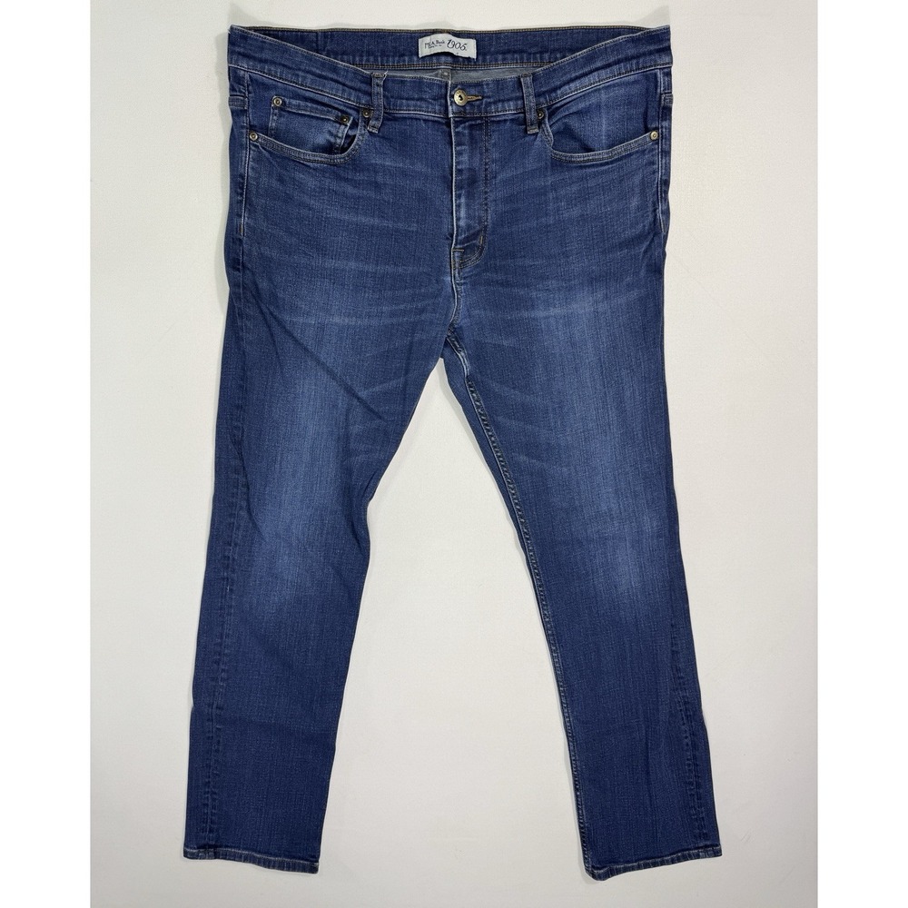 Jos A.Bank Mens 1905 Tailored Fit Blue Jeans 38x32 (40x32) Med Wash Denim Casual